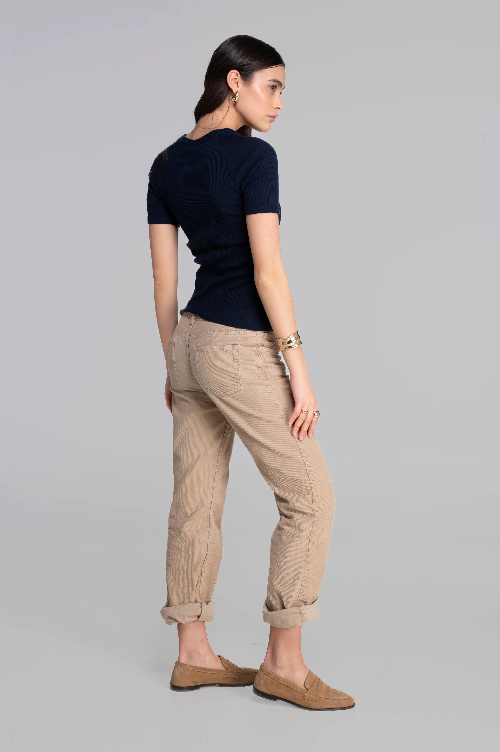 Cotton round neck T-shirt 7163 - Image 21