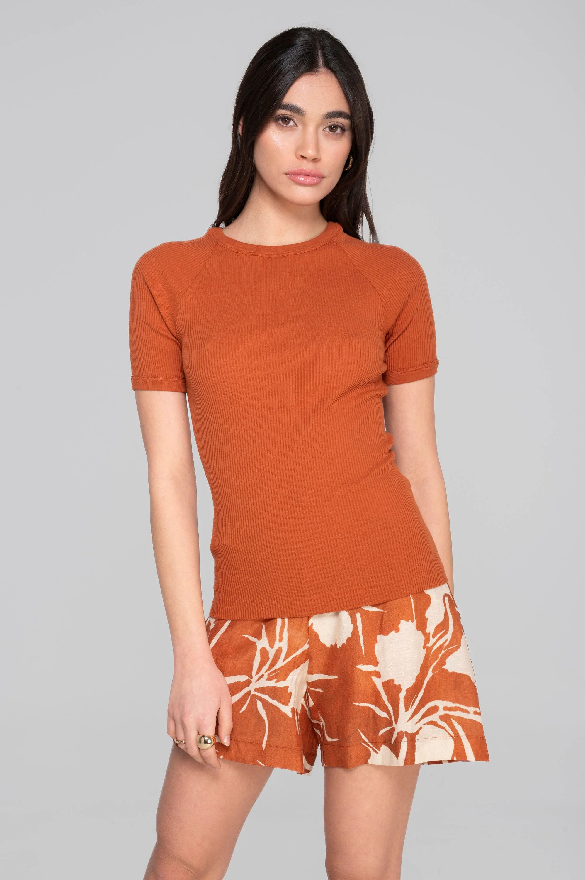 Cotton round neck T-shirt 7163 - Image 27