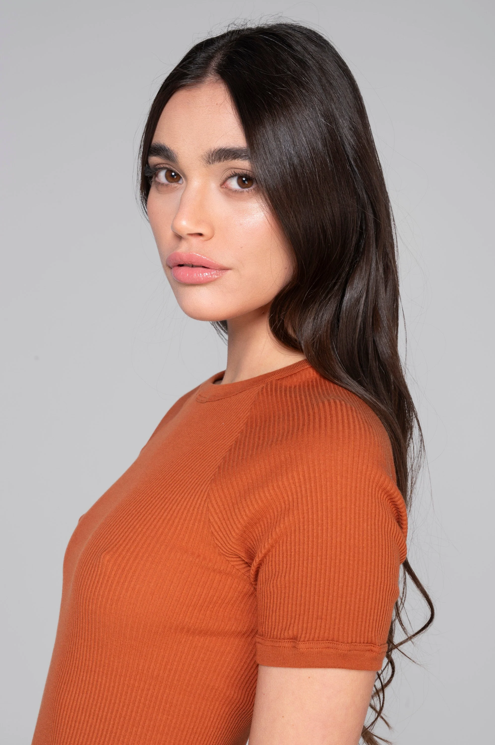 Cotton round neck T-shirt 7163 - Image 29