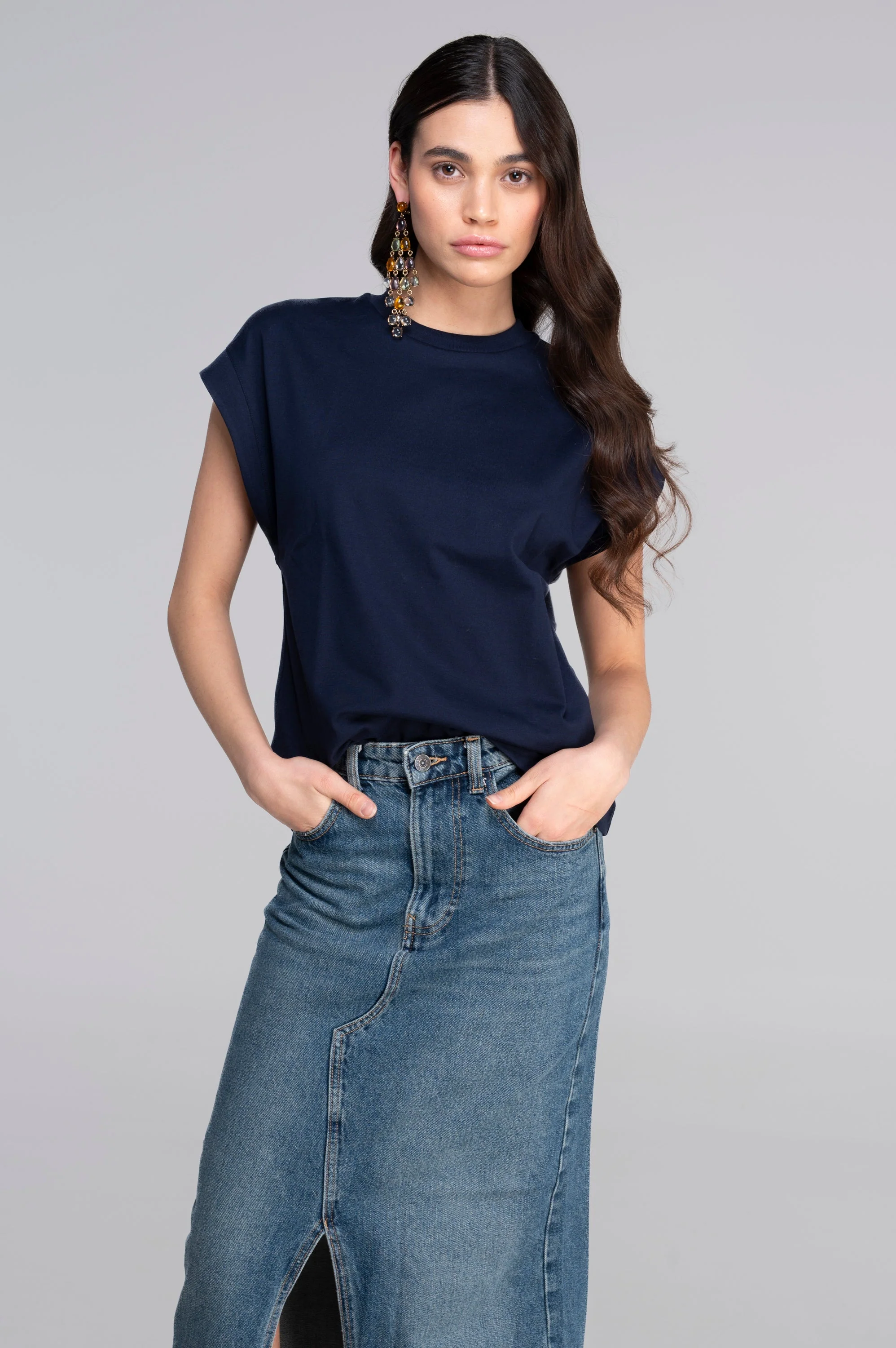 T-shirt with kimono sleeves in heavyweigh jersey cotton 7570 - Image 10