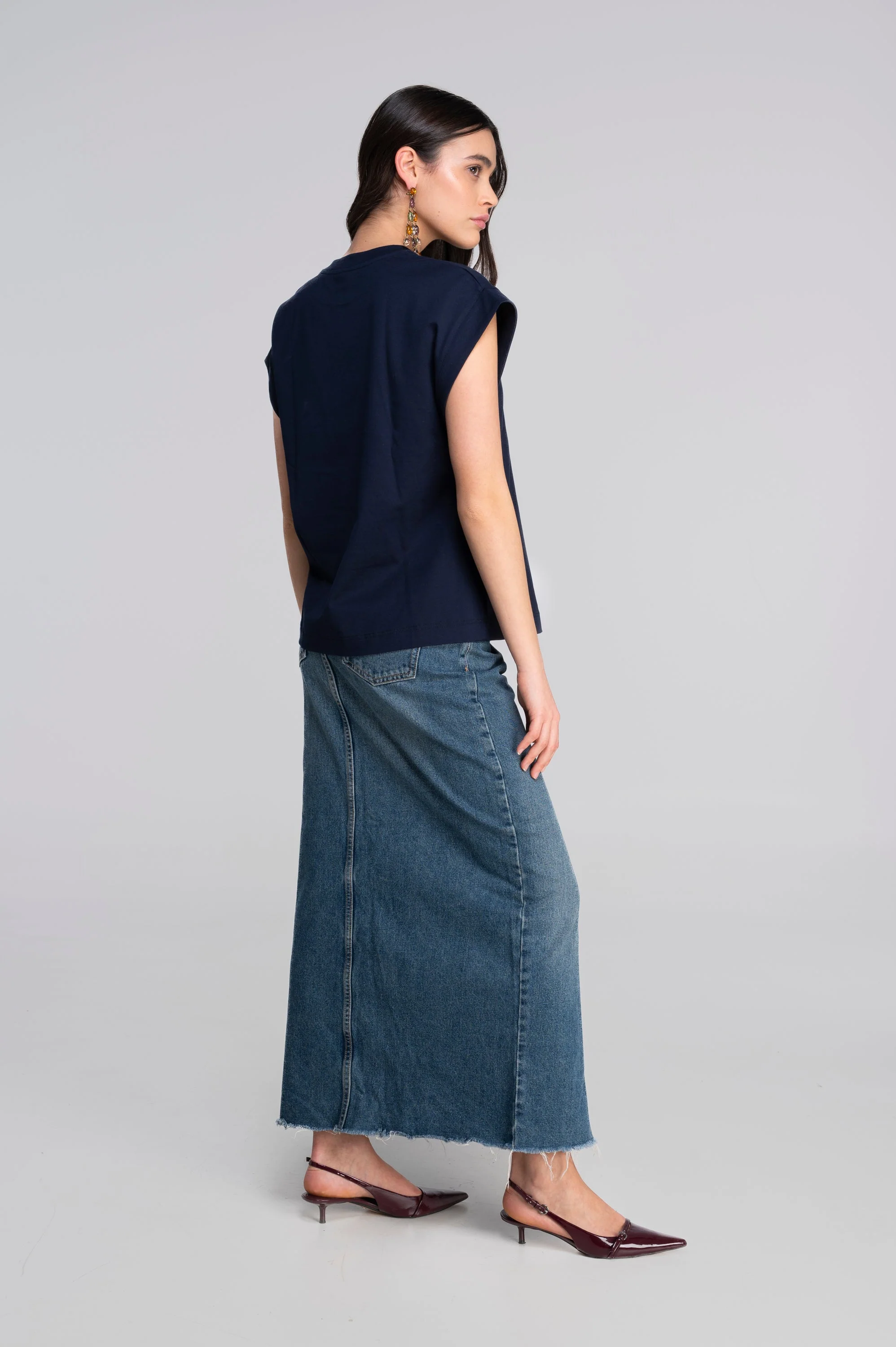 T-shirt with kimono sleeves in heavyweigh jersey cotton 7570 - Image 15