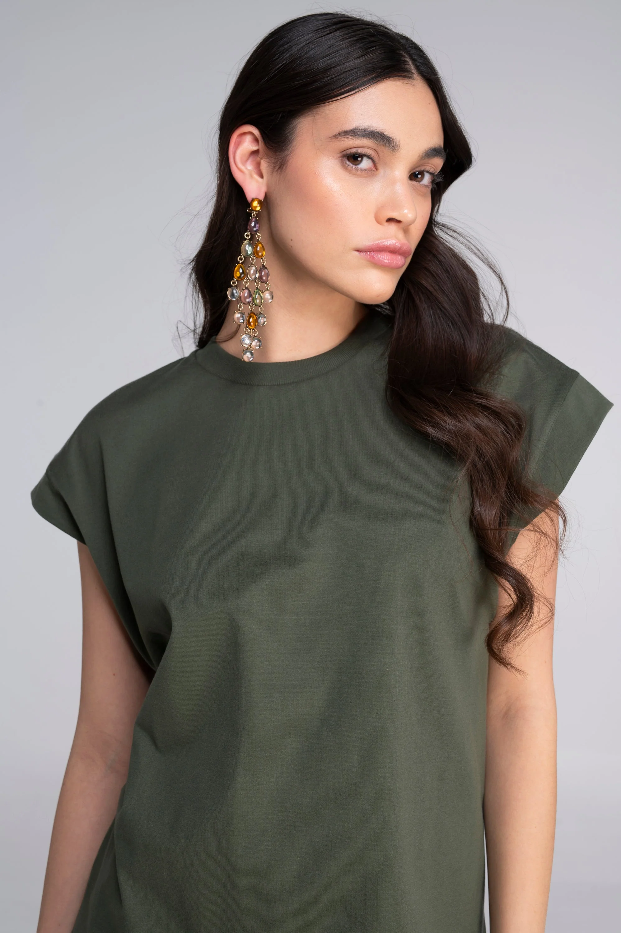 T-shirt with kimono sleeves in heavyweigh jersey cotton 7570 - Image 3