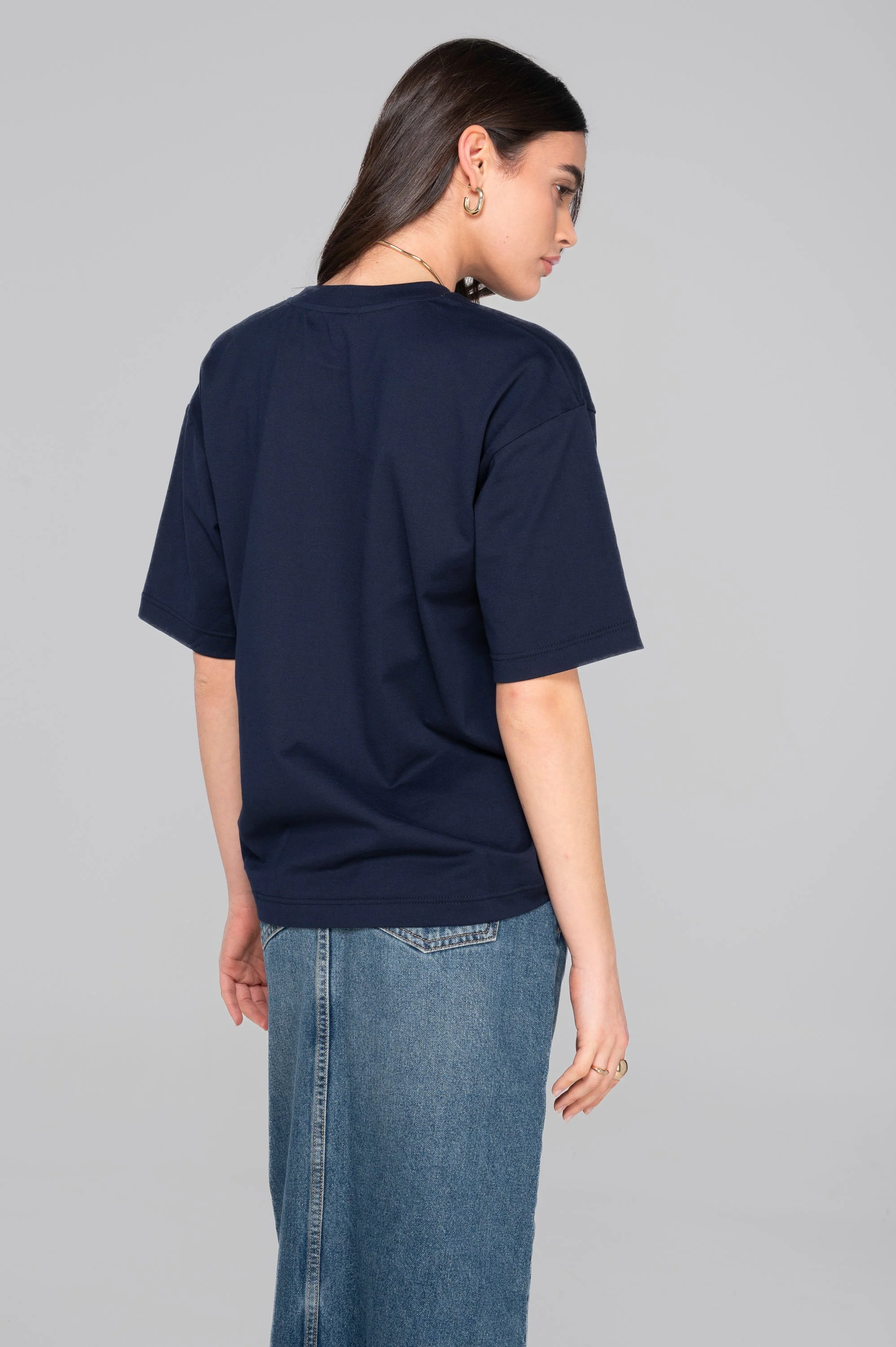 Round neck T-shirt in heavyweight jersey cotton 7571 - Image 2