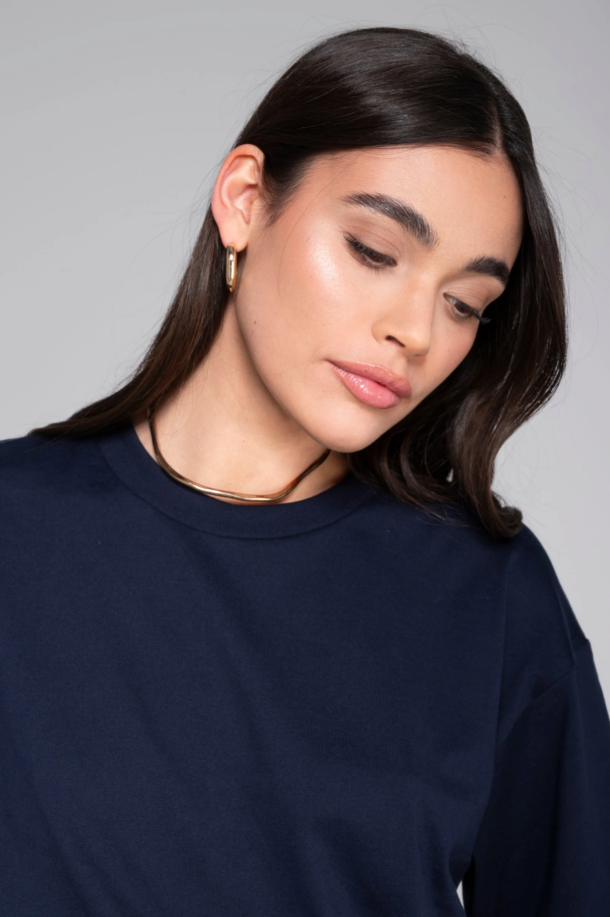 Round neck T-shirt in heavyweight jersey cotton 7571 - Image 3