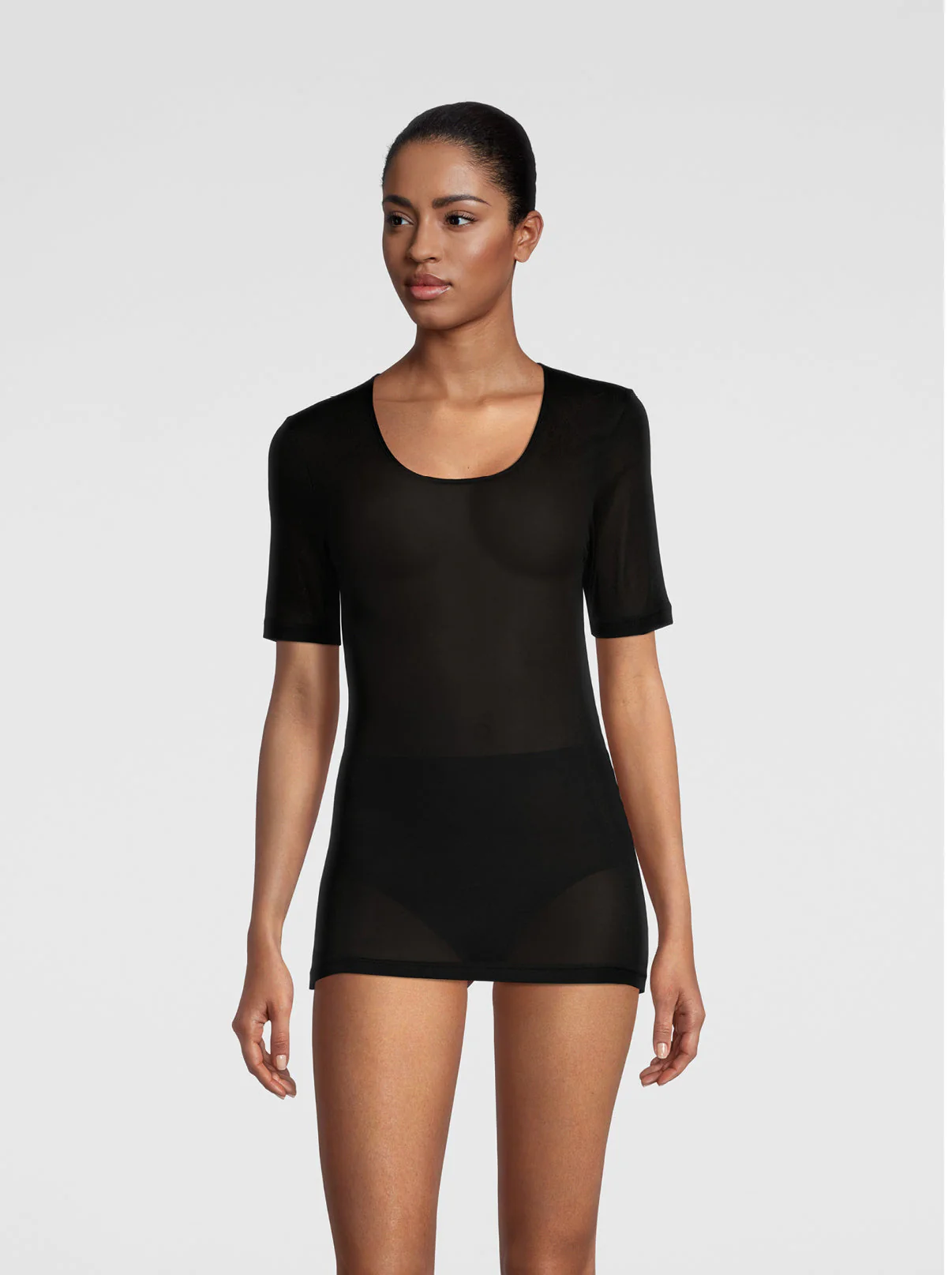 Pure Silk T-shirt Woman 4484 - Image 4