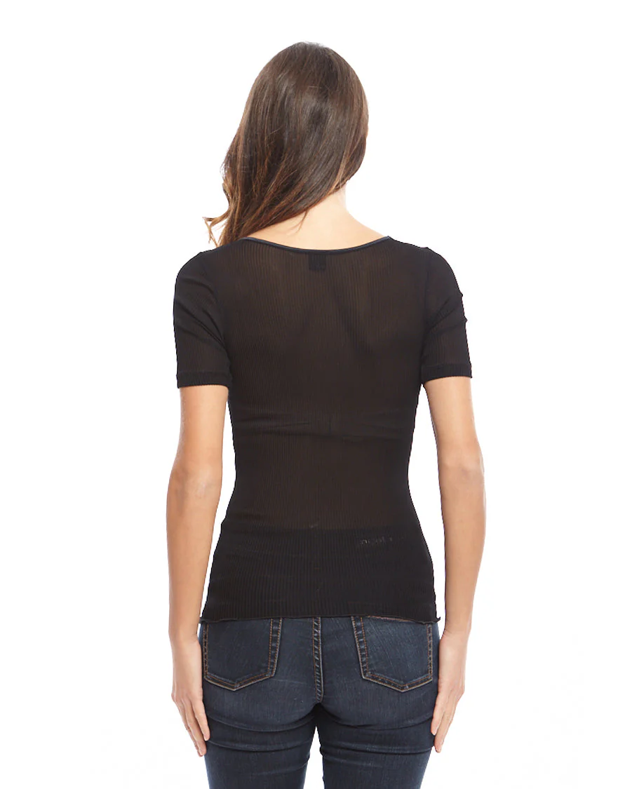 T-shirt pure silk roundneck 9454 - Image 3