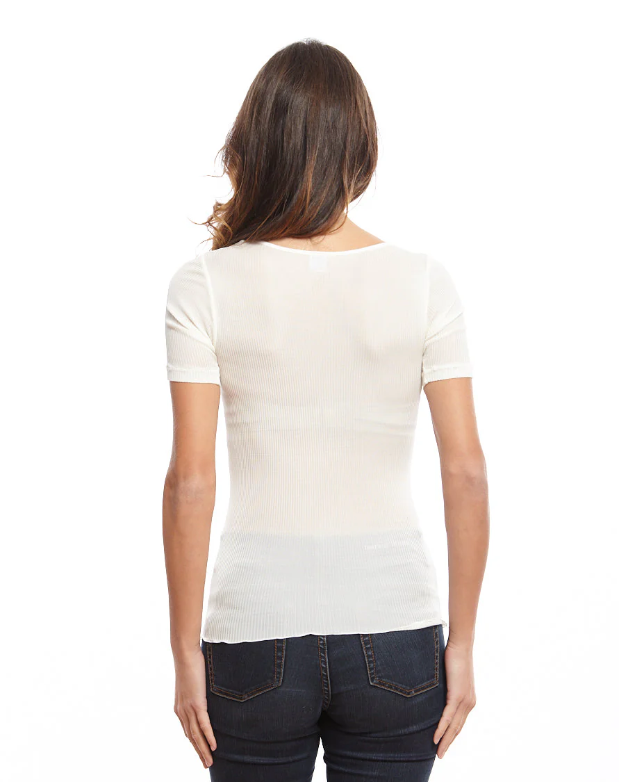 T-shirt pure silk roundneck 9454 - Image 4