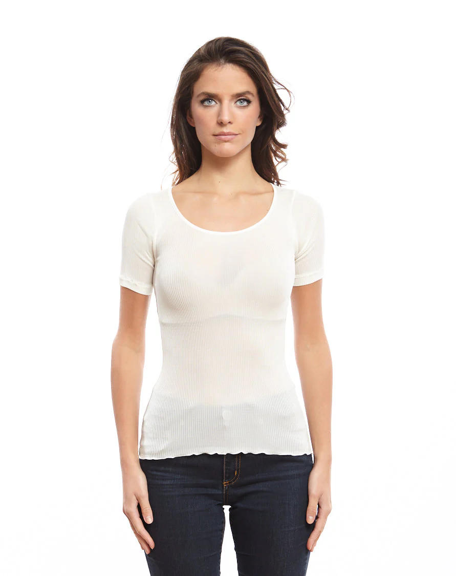 T-shirt pure silk roundneck 9454 - Image 5