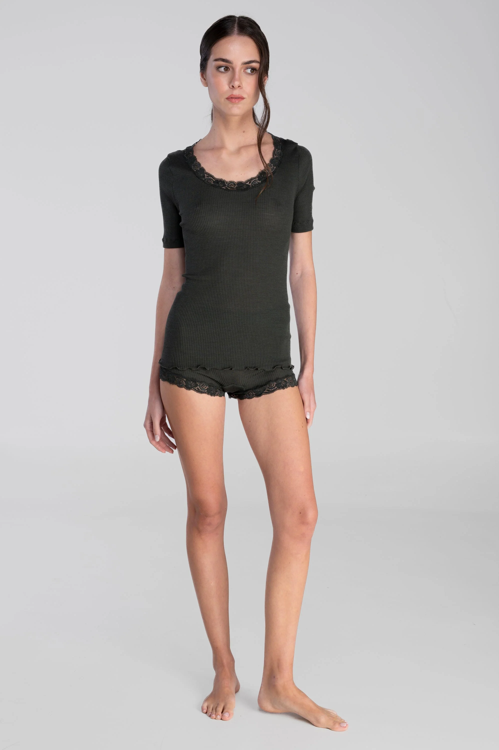 Wool and silk round neck T-Shirt 3414 - Image 23
