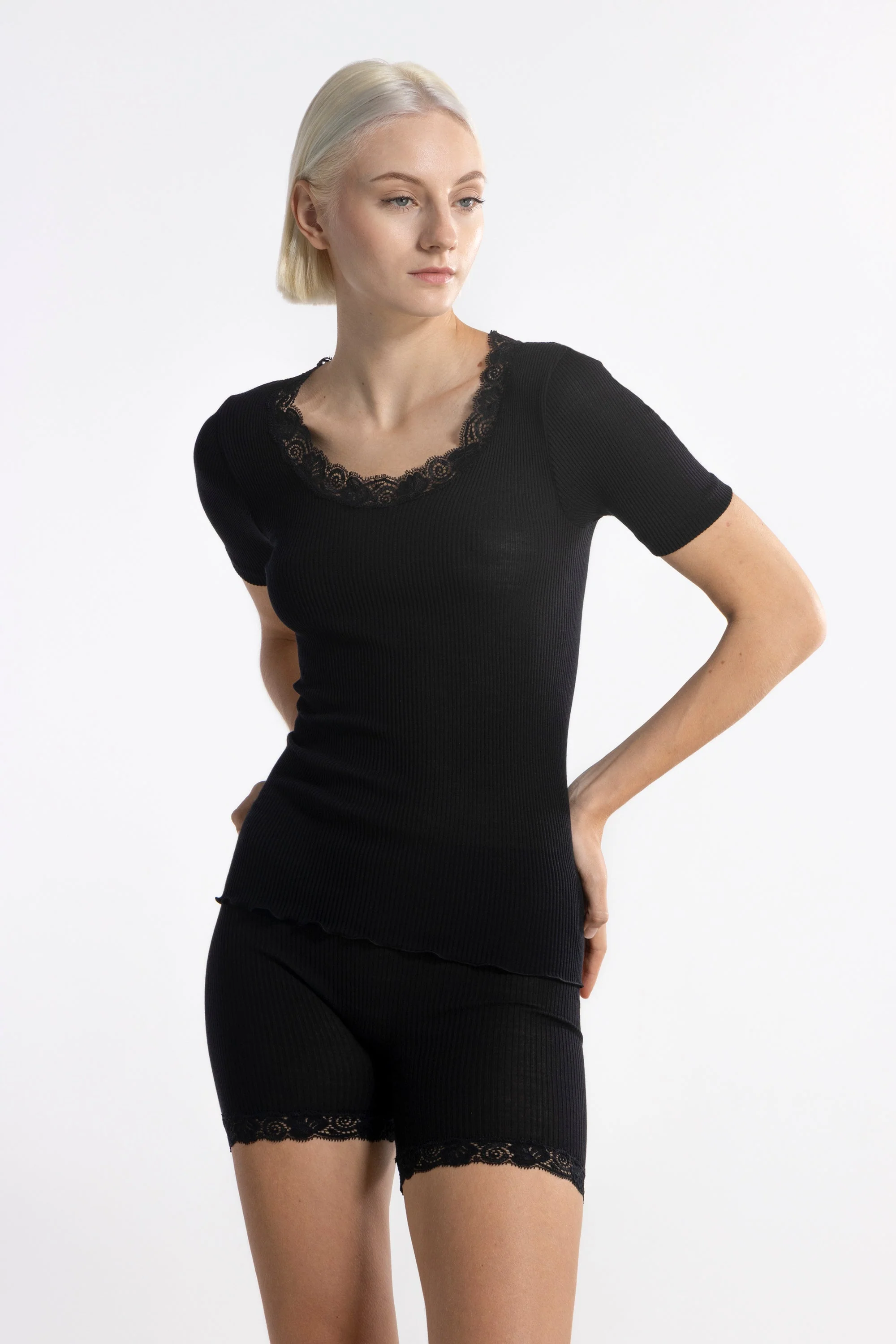 Wool and silk round neck T-Shirt 3414 - Image 4