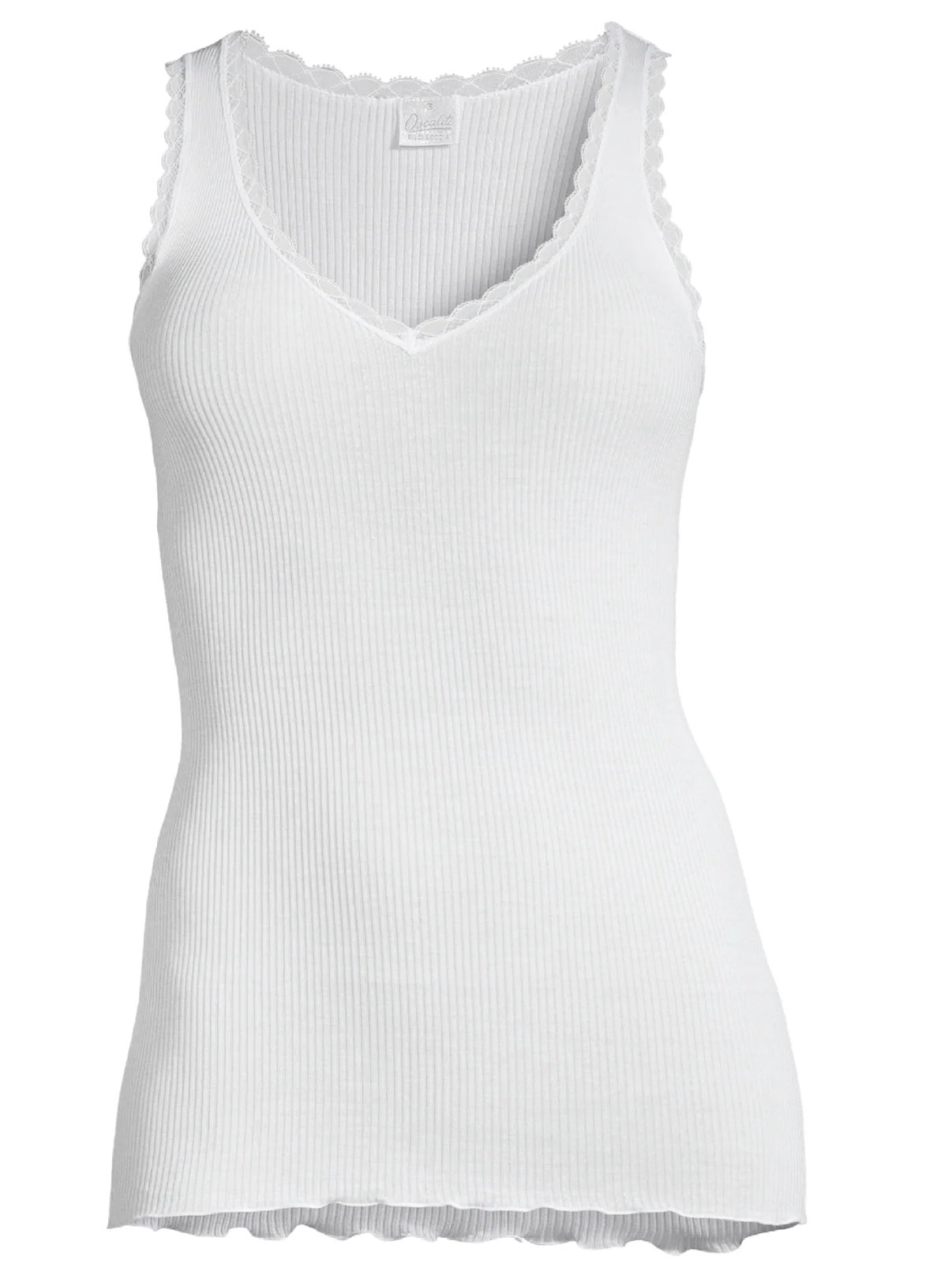 Filoscozia® V-neck Tank Top with micro Leavers Lace 3172 - Image 3