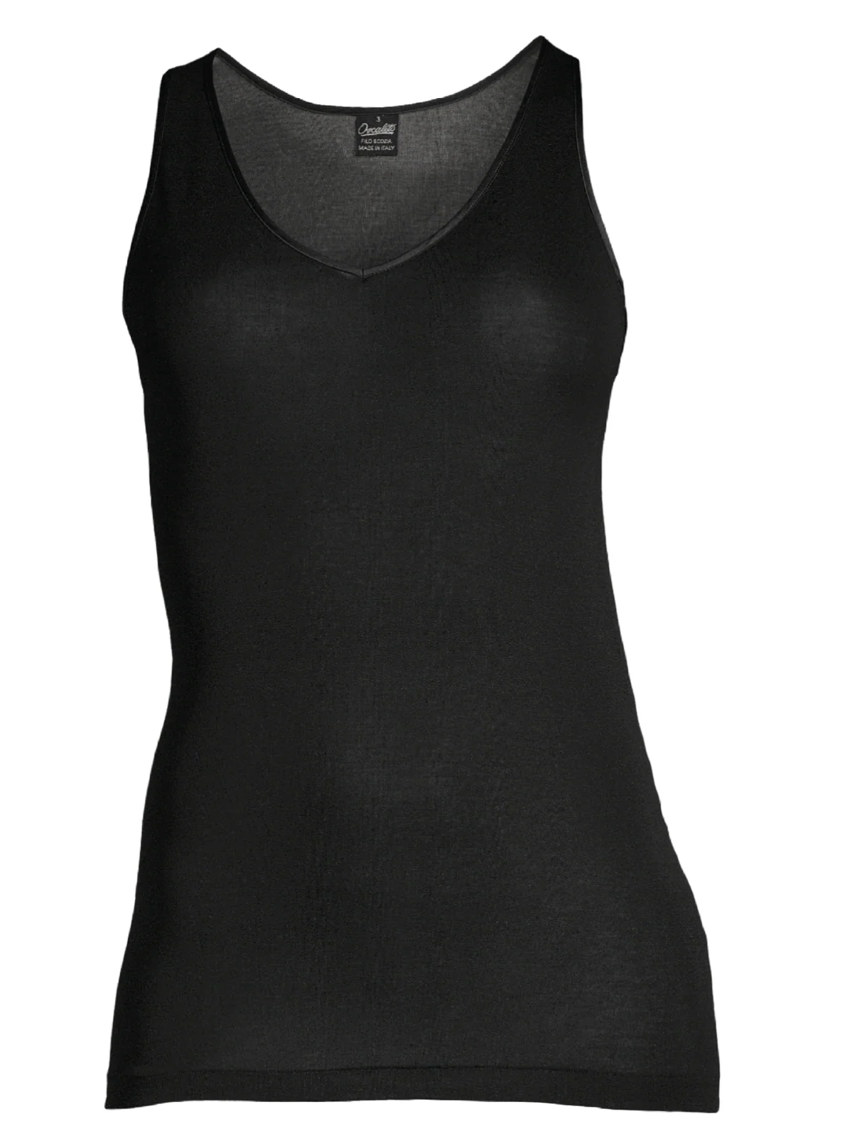 Filoscozia V neck Tank Top satin trimming 542 - Image 6