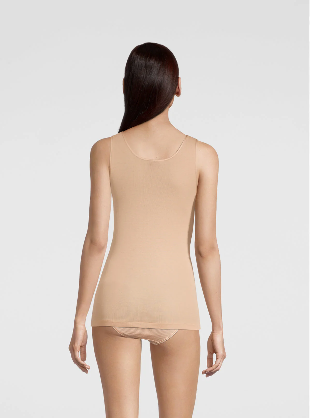 Filoscozia V neck Tank Top satin trimming 542 - Image 8