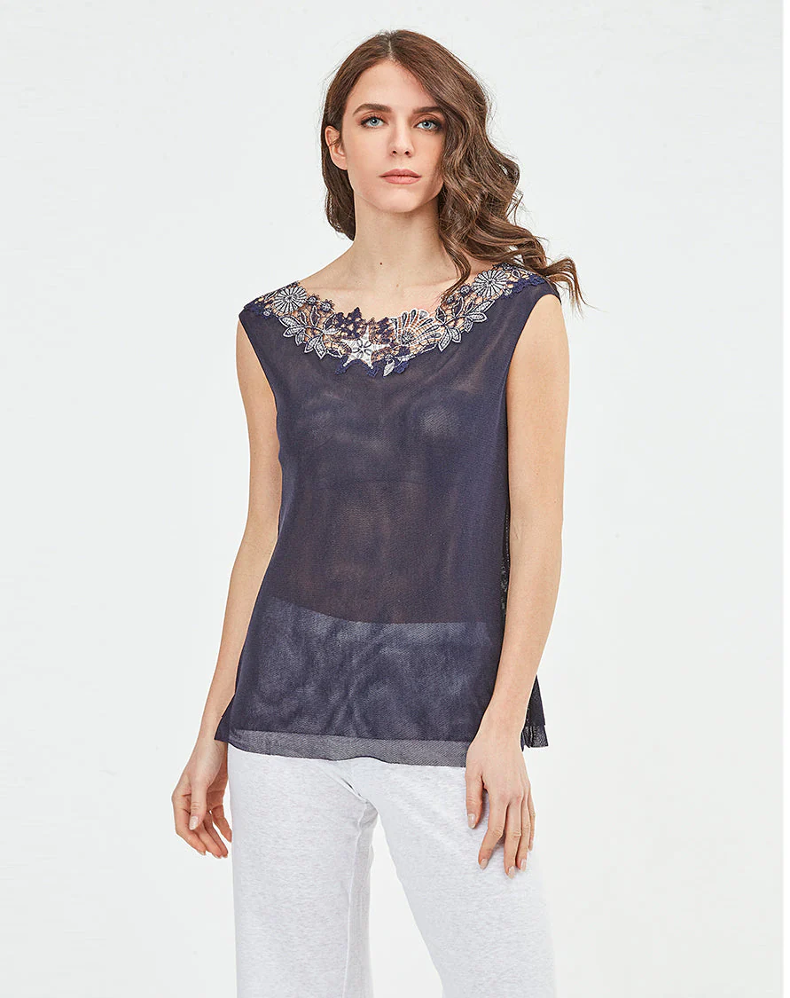 Top 100% Tulle Cotton 5744