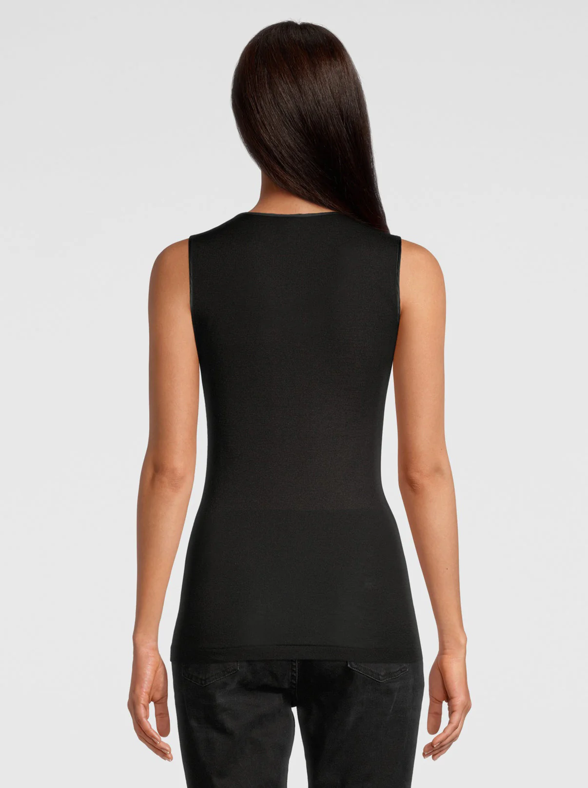 Tank Top Round Neck in Wool and Silk 3432 - Image 4
