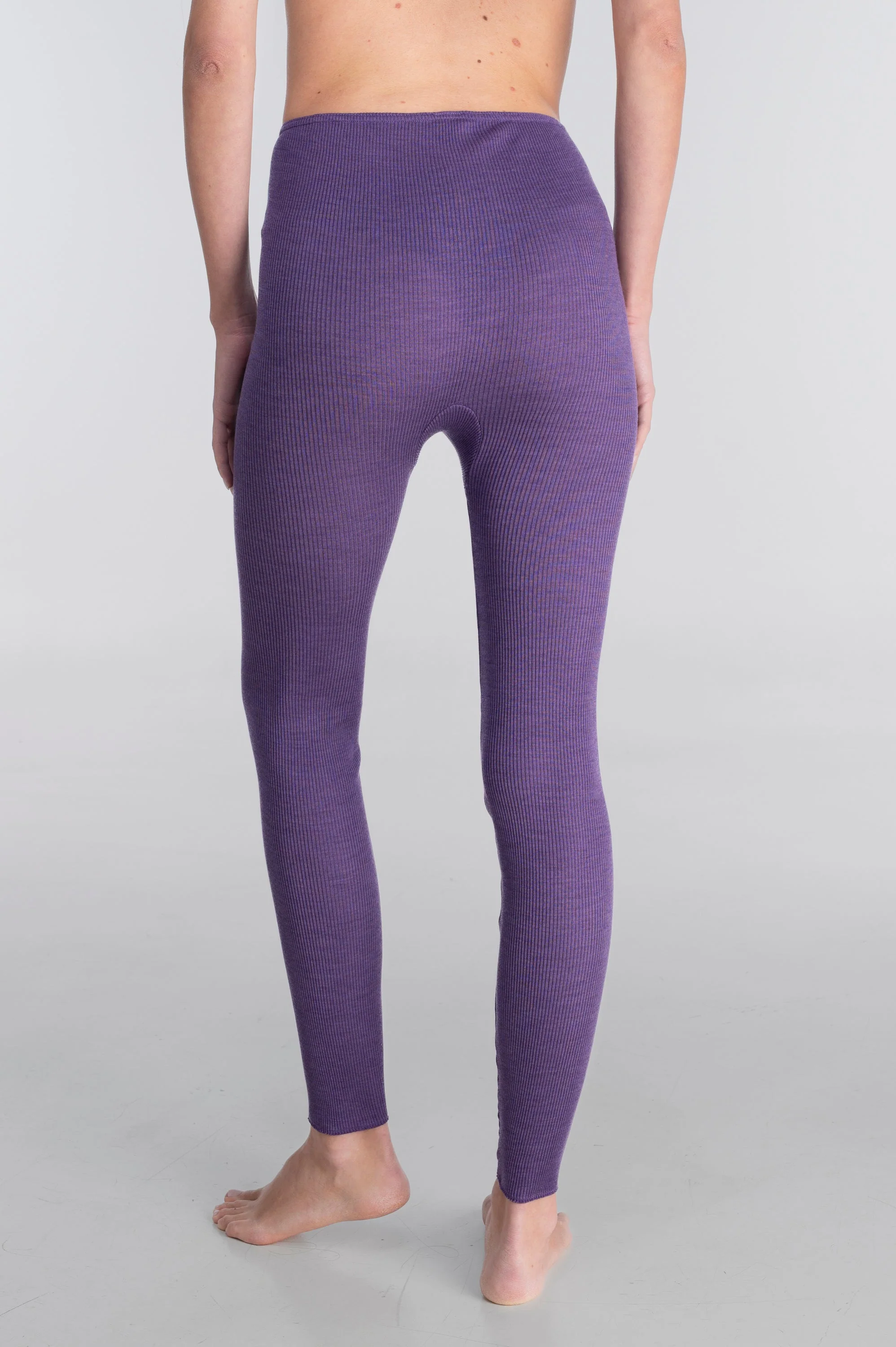 Wool and silk tubolar ribbed leggings 3449 - Image 10