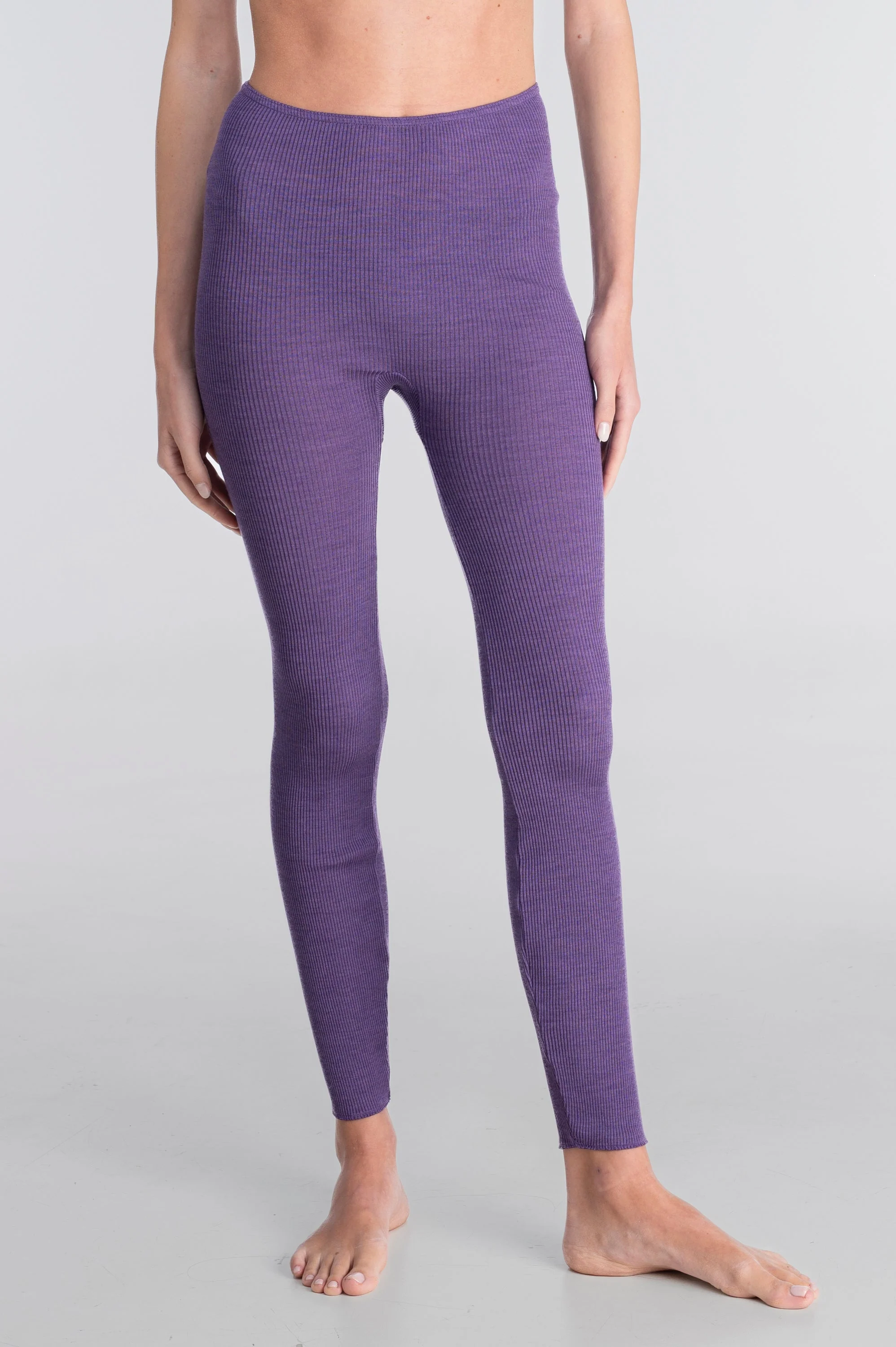 Wool and silk tubolar ribbed leggings 3449 - Image 13