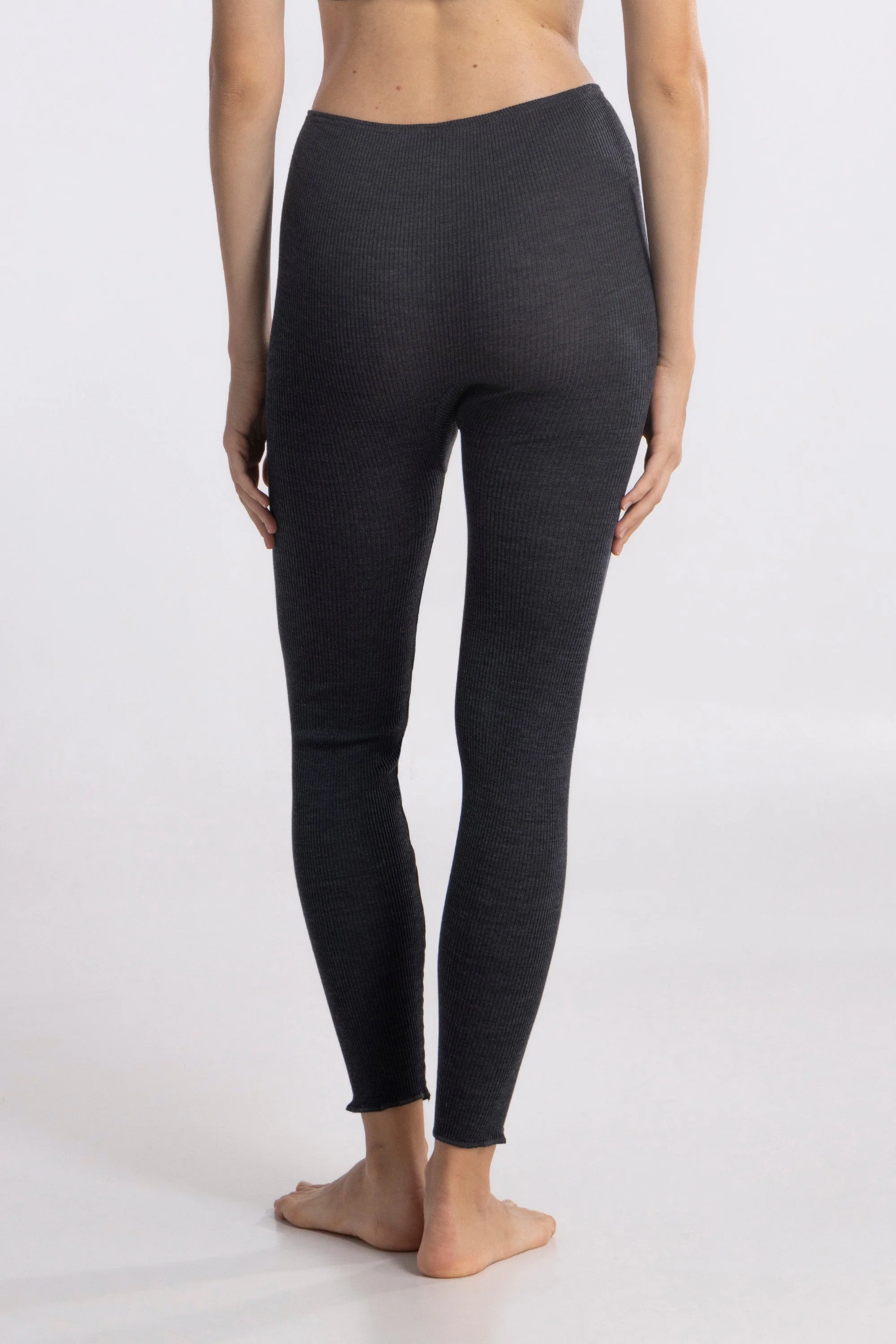Wool and silk tubolar ribbed leggings 3449 - Image 5