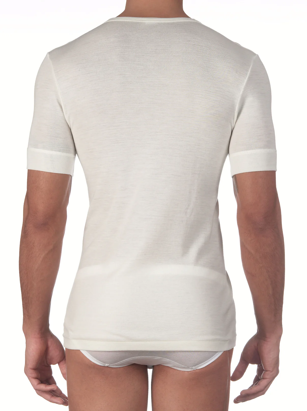 Merino Wool Crew Neckline T-Shirt 637 - Image 2